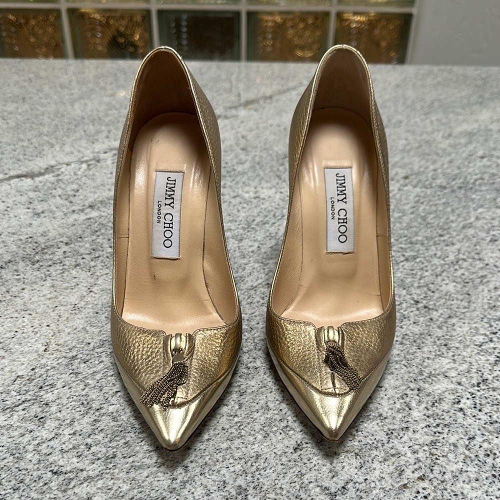 Jimmy Choo Gold Women's Pumps